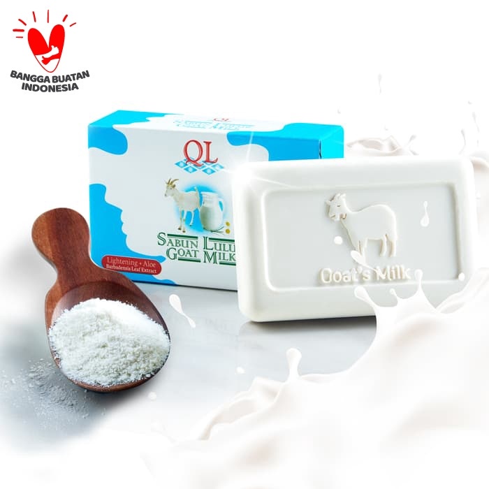 QL Cosmetic Sabun Lulur Goat Milk  Sabun Putih 100g BPOM (VH)