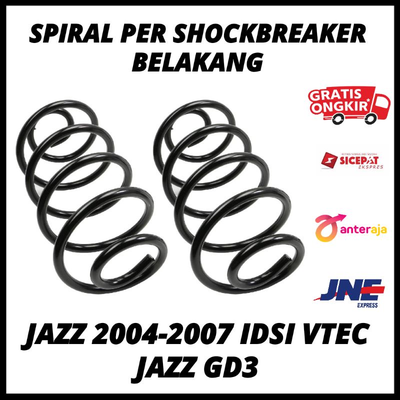 Spiral Per Shockbreaker Shock Breaker Belakang Jazz 2004 2005 2006 2007, Jazz GD3 Idsi Vtec