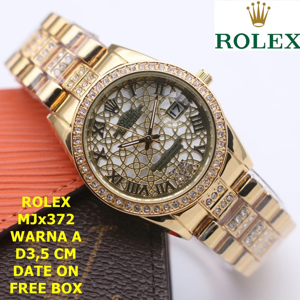 JAM TANGAN WANITA / JAM TANGAN CEWEK / JAM TANGAN MURAH / JAM ROLEX CANTIK PAKET ATX9544