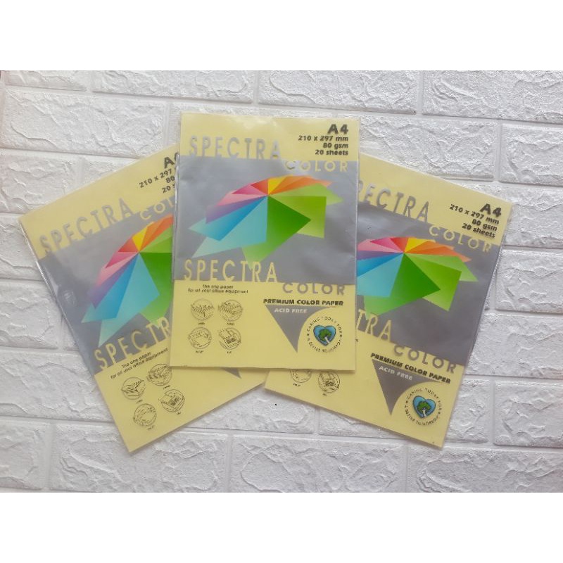 

SPECTRA Color Premium Paper 80 gsm 20 Sheet Lembar Ukuran A4 Kertas