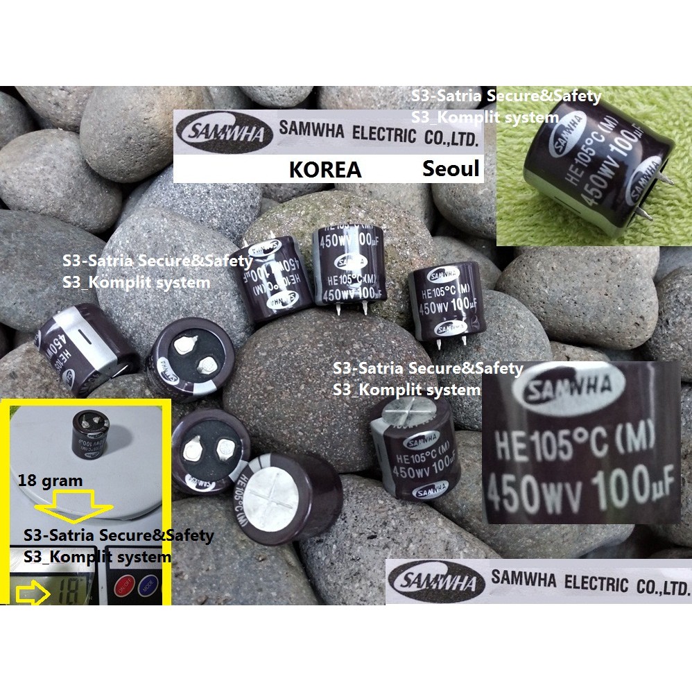 Samwha ELco 100Uf 450V Elko 100 uf 450 V Volt 450Volt