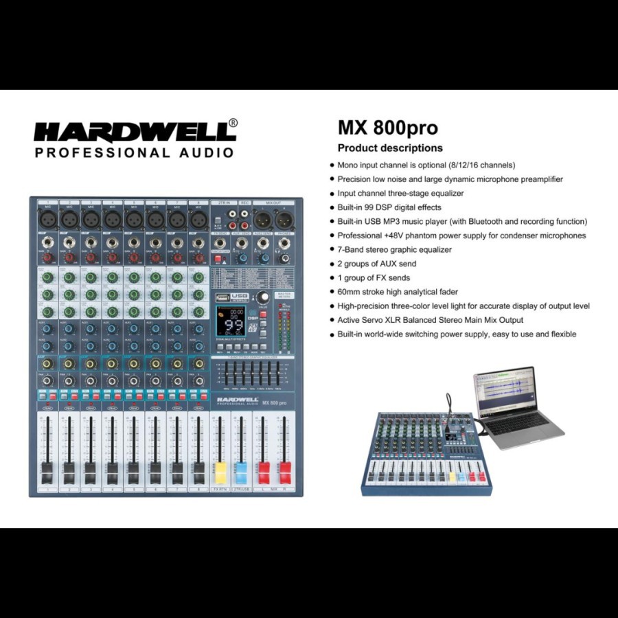mixer hardwell mx 800 pro 8chanel