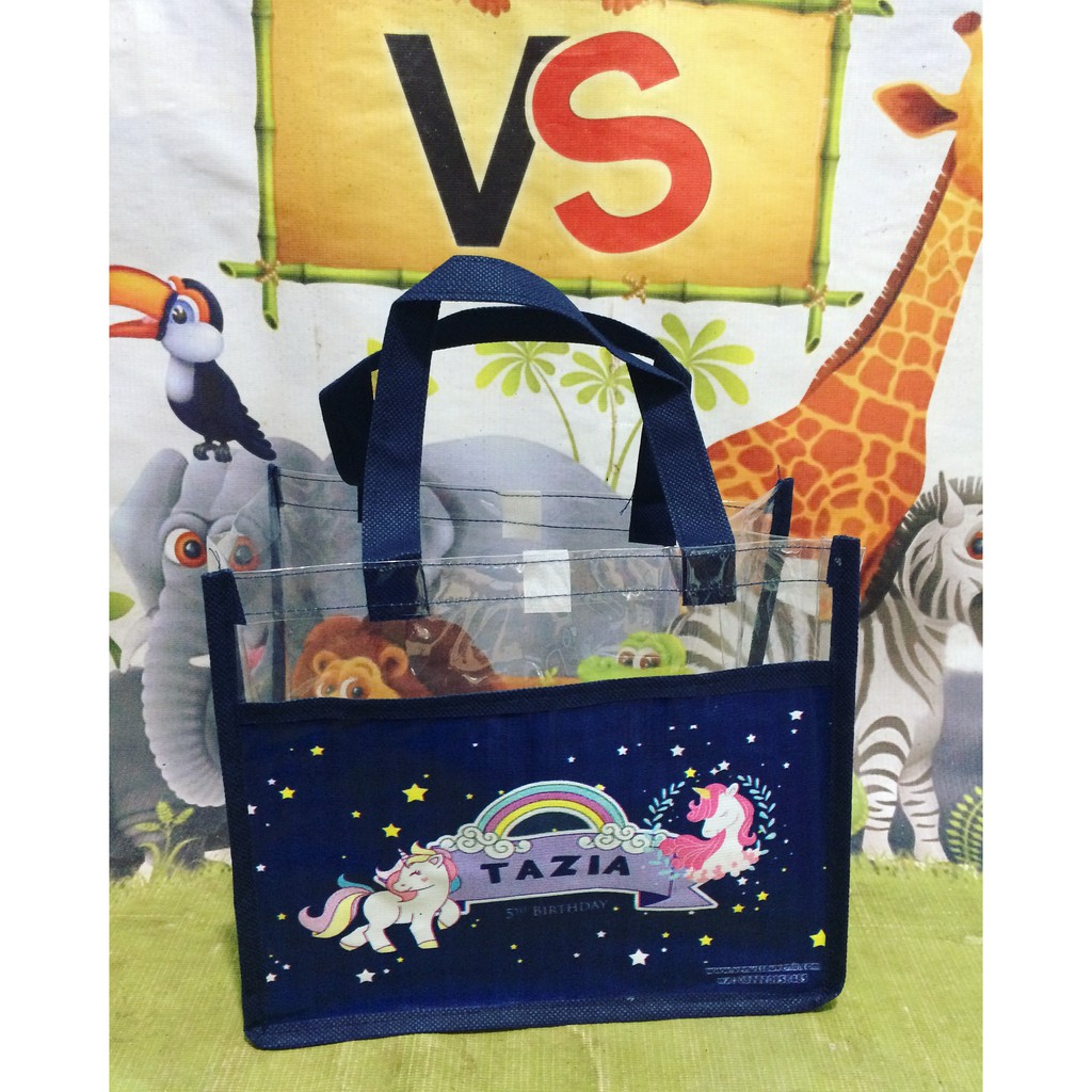 

Tas Ultah Kantong Mika Unicorn pony SMALL