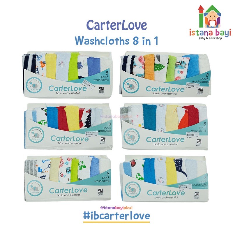 CARTERLOVE SAPU TANGAN 8in1 &amp; 12in1 / WASH CLOTH / SAPUTANGAN / WASHCLOTH