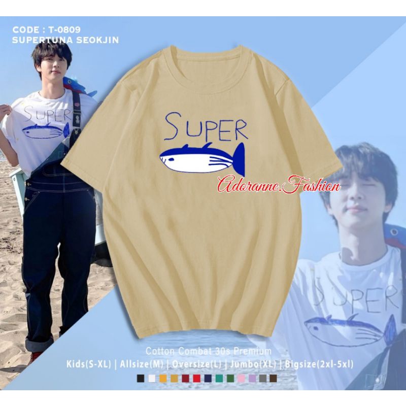 KAOS SUPER TUNA KIM SEOKJIN BTS/SUPER CHAMCI/FREE GANCI