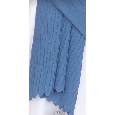 Pashmina Plisket Zig Zag Padi Ceruty Babydoll 180x72cm