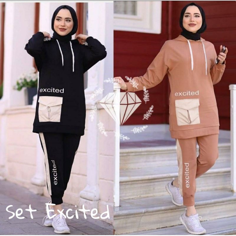 BAJU WANITA TERBARU 2022 UKHTI LADIES GADIS SYARI BAJU OLAHRAGA WANITA/BAJU JOGINGWANITA/BAJU BERSEP