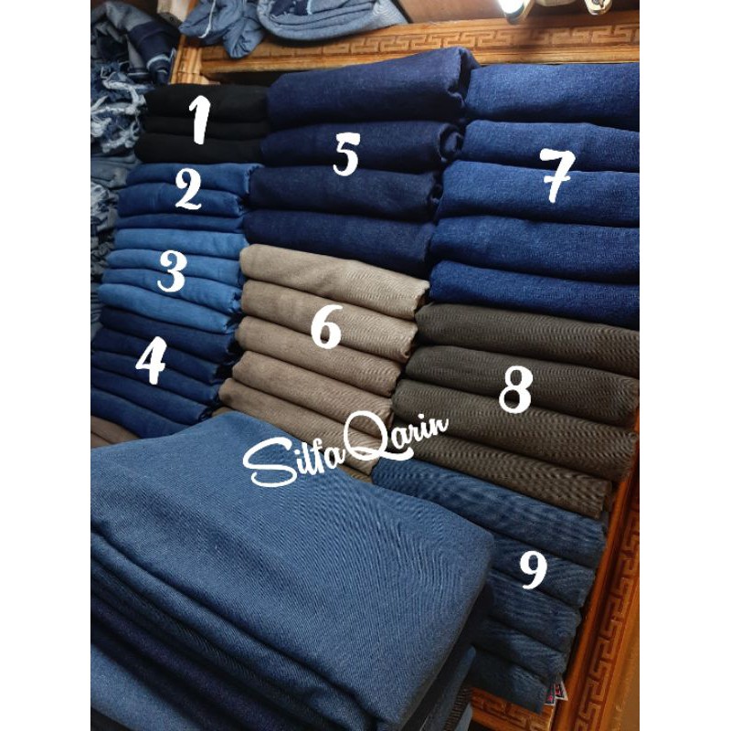 Kain Bahan Blue Jeans 14 oz (Washed) ~ Bahan Blue Jeans (Size 125x150)