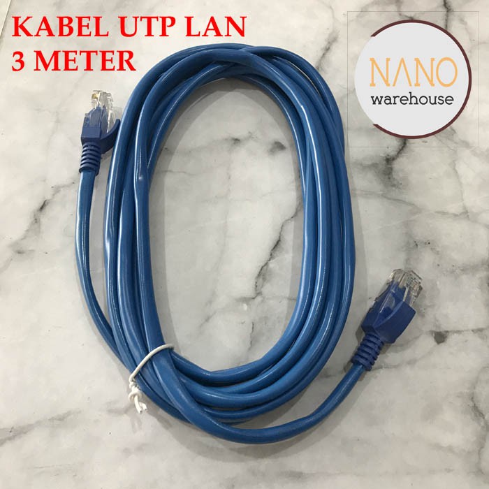 Kabel Internet LAN Cat5 UTP RJ45 3 Meter Original TECHNOTECH