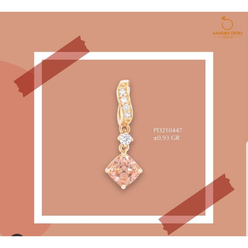 LIONTIN EMAS MORGANITE COLLECTION SANDRA DEWI GOLD SDW
