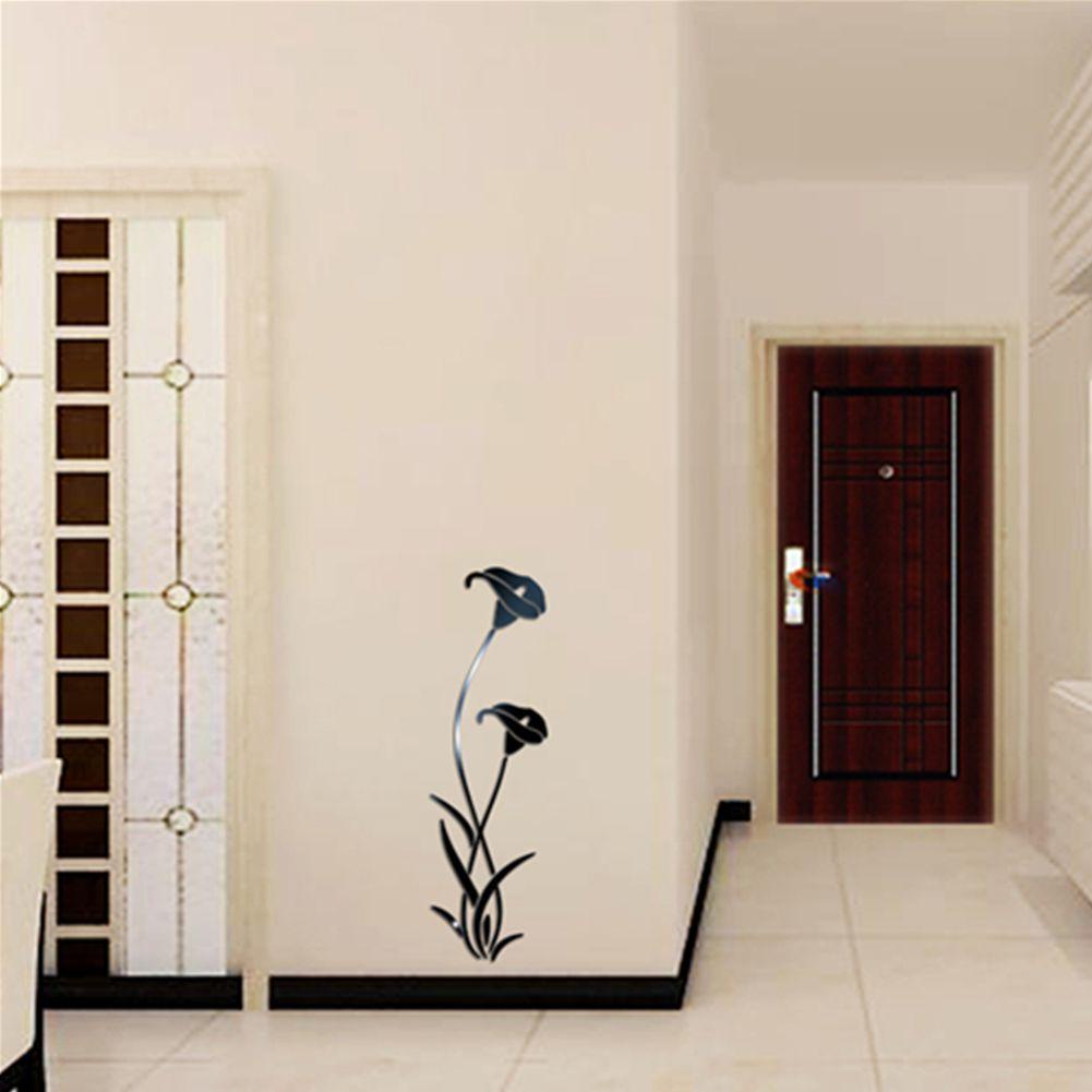 Populer Morning Glory Mirror Wall Stiker Dekorasi Rumah Ruang Tamu Kamar Tidur Mandi 3D Removable Art Wall Decor Mirror Sticker Cermin Reflektif Wallpaper