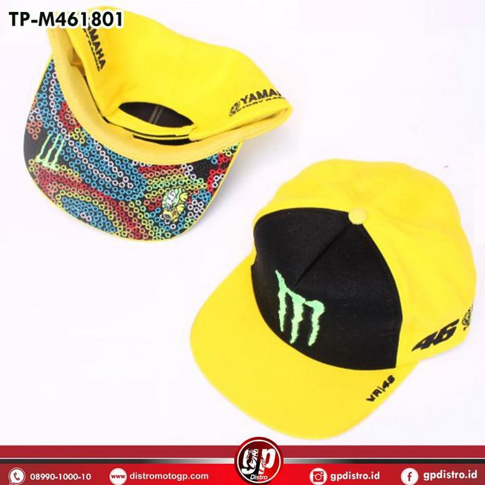 Ready Stok - Topi Motogp Rossi Monster 2018 Snapback - Kuning
