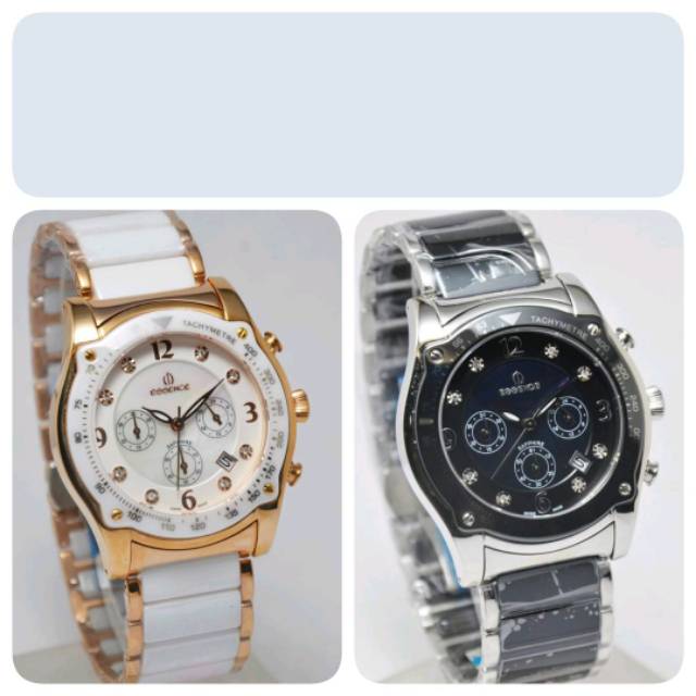 Jam Tangan Pria Essence ES 8182 Rantai Keramik Original Murah