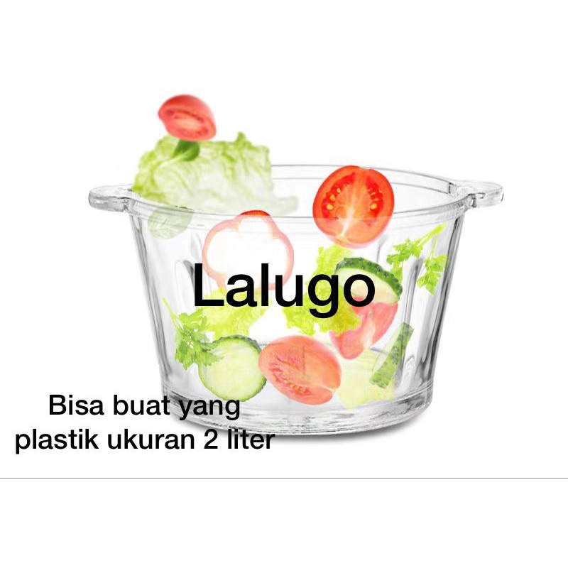 LALUGO Pisau blender daging Pisau chopper Hand Pisau Blender Press 2L Baja tahan karat Serbaguna Multifungsi