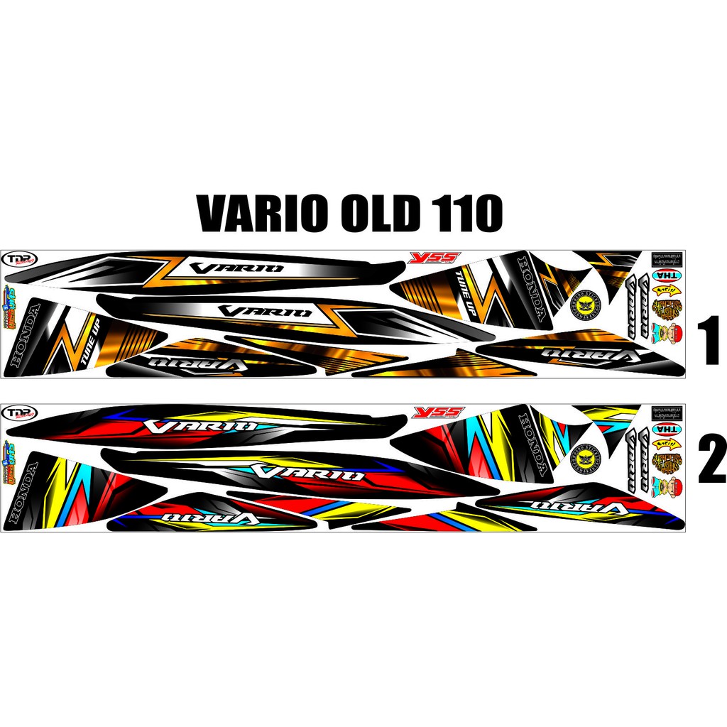 STRIPING / STICKER BUAT MOTOR HONDA VARIO OLD 110 STICKER CUSTOM VARIO KARBU STRIPING RACING MOTIP