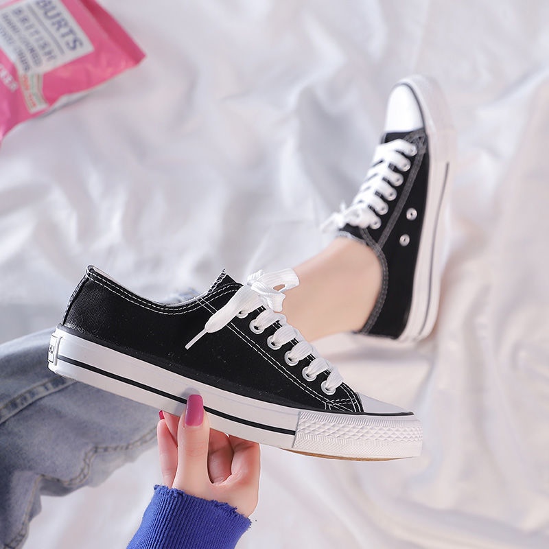 CaniKorea &quot;FREE BOX&quot; Dahyun Sepatu Sneakers Wanita Korea Sneakers Kanvas Sepatu Cassual Stylish 9080