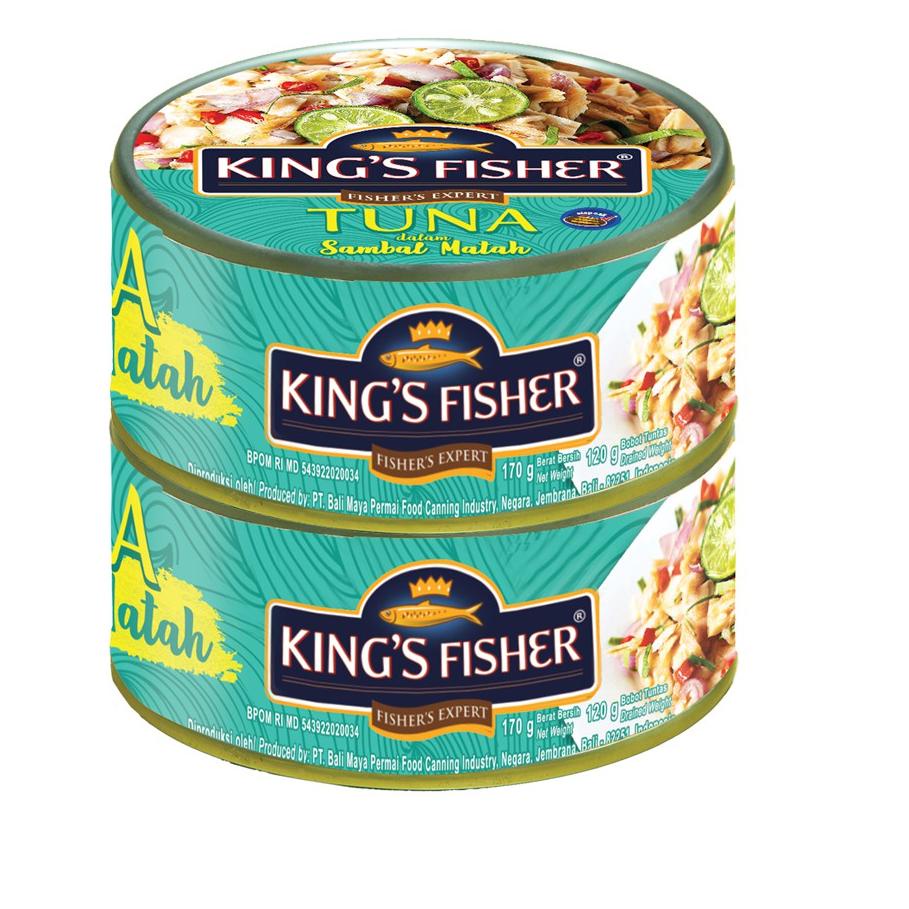 

New Arrival|LR38|Paket 2 Pcs King's Fisher Tuna Sambal Matah Daging Tuna Makanan Kaleng 170 g