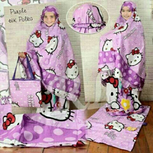 Mukena anak karakter hellokitty #mukena katun