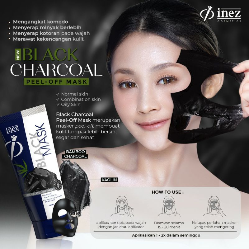 Inez Black Mask Charcoal Peel-Off Mask 40 gr / Inez Black Mask Charcoal Peel Off Mask