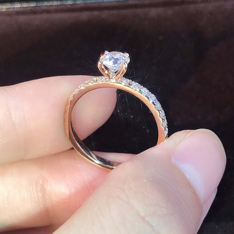 14K Emas Diisi Cincin Pertunangan Cincin Pernikahan Zirkonia Kubik C3