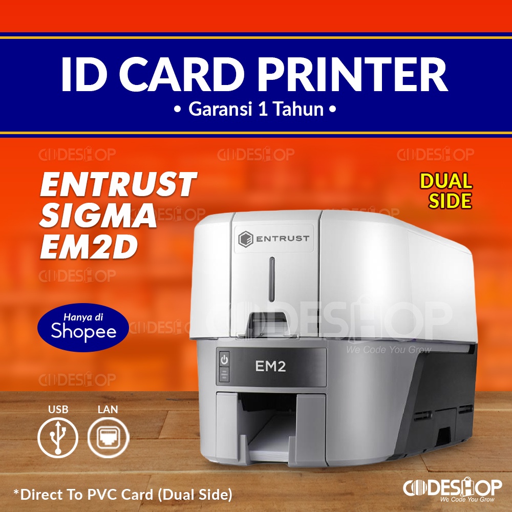 Printer ID Card Entrust Sigma EM2D Dual Side 300 DPI