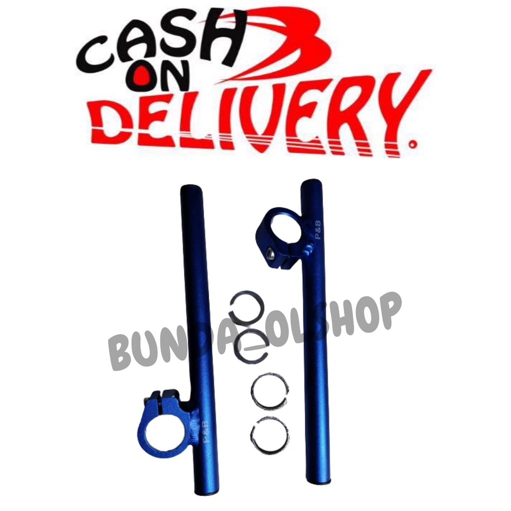 BIRU Stang Jepit Drag 10 Derajat Byson - R15 Vixion Scorpio Ninja BIRU