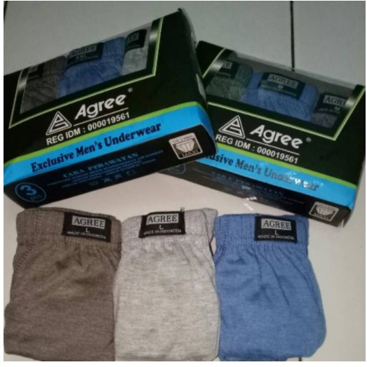 CD Merek Agree Maxi 8889|Isi 3 Pcs|Pakaian Dalam Pria Dewasa|Celana Dalam|CD Pria