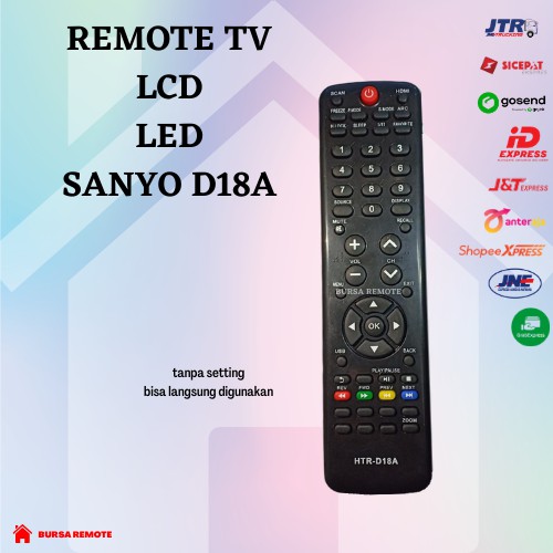 Remot / REMOTE TV SANYO Haier LCD LED D18A