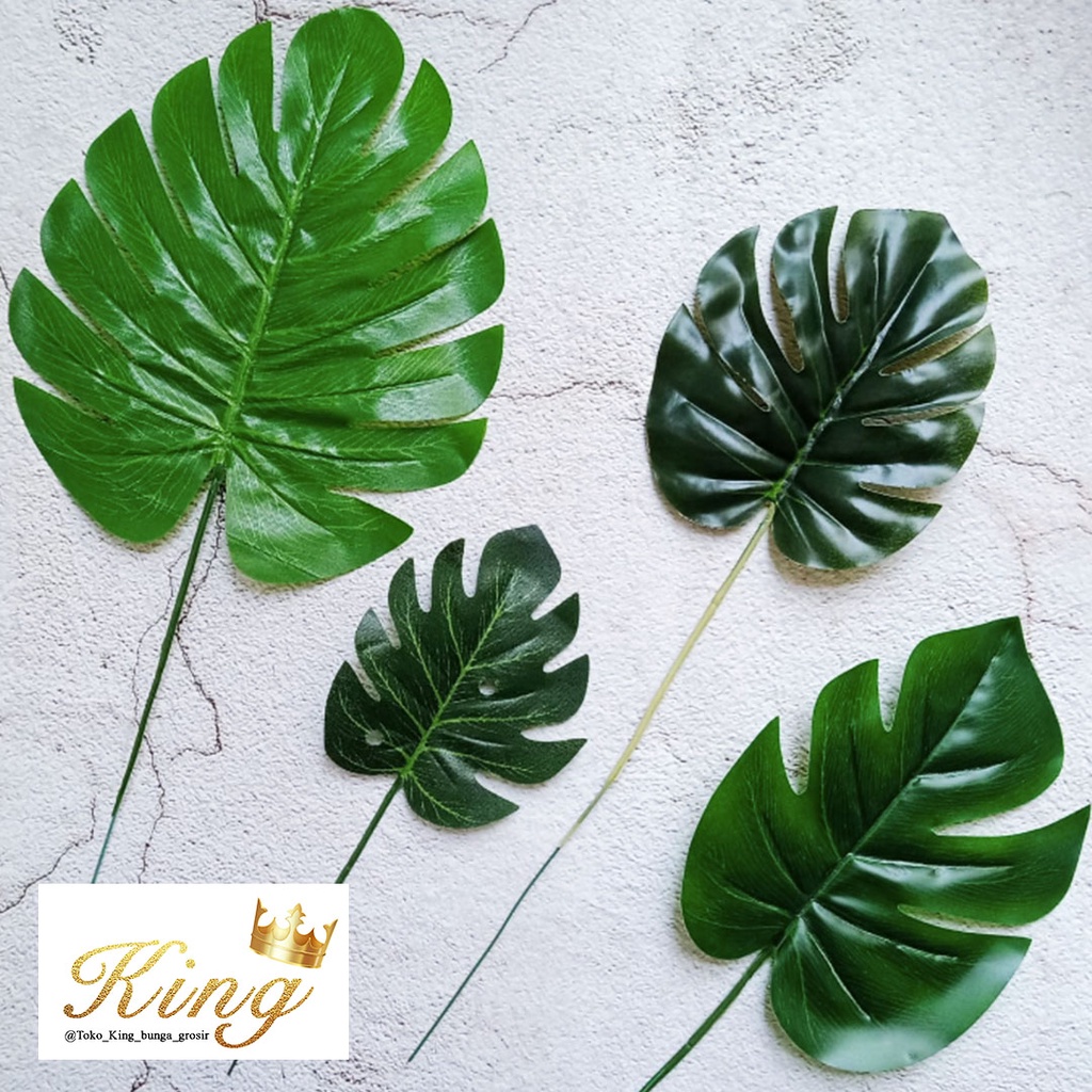 Artificial Leaf Monstera Collection Daun Palsu Plastik Buatan Green Hijau Hias Dekor Rumah Pesta