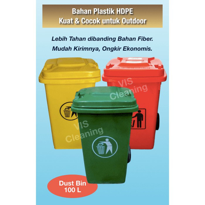 Tempat Sampah Plastik 100 L ( Plastic Dust Bin )