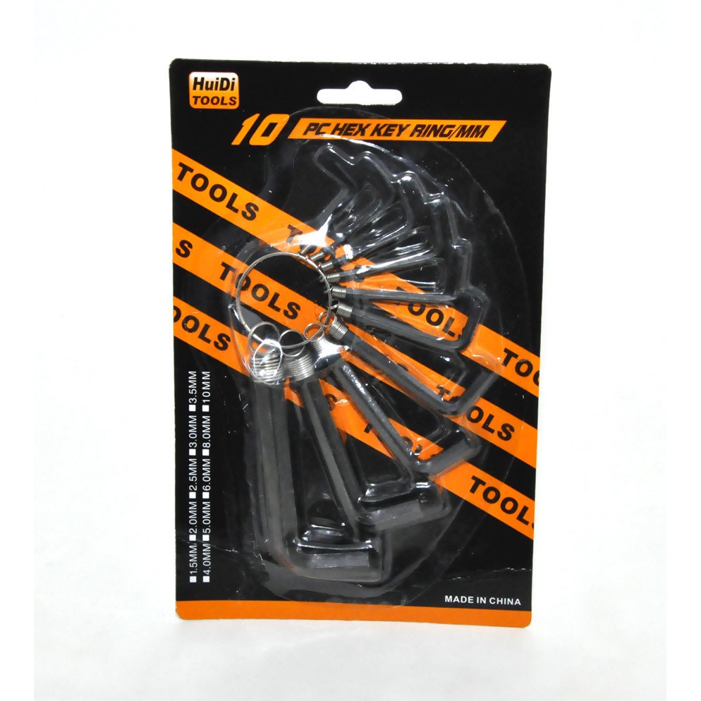 0458 Kunci L Set isi 10pcs Hex Key Ring Set 10pcs