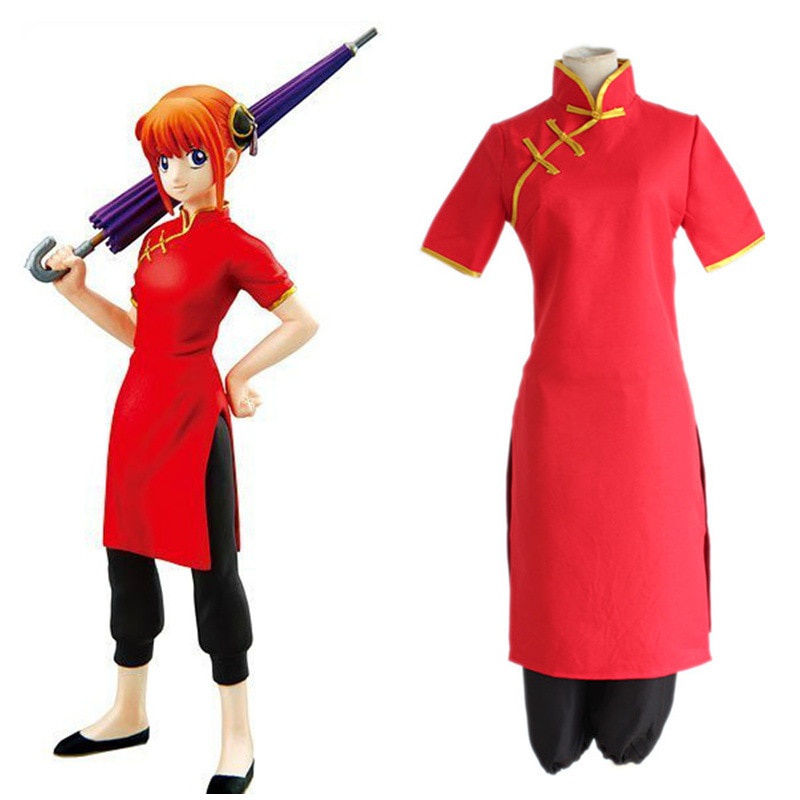 PREORDER 2022 New Anime GINTAMA Cosplay Costume Kagura Uniform Cosplay Costume Silver Soul Leader Ha