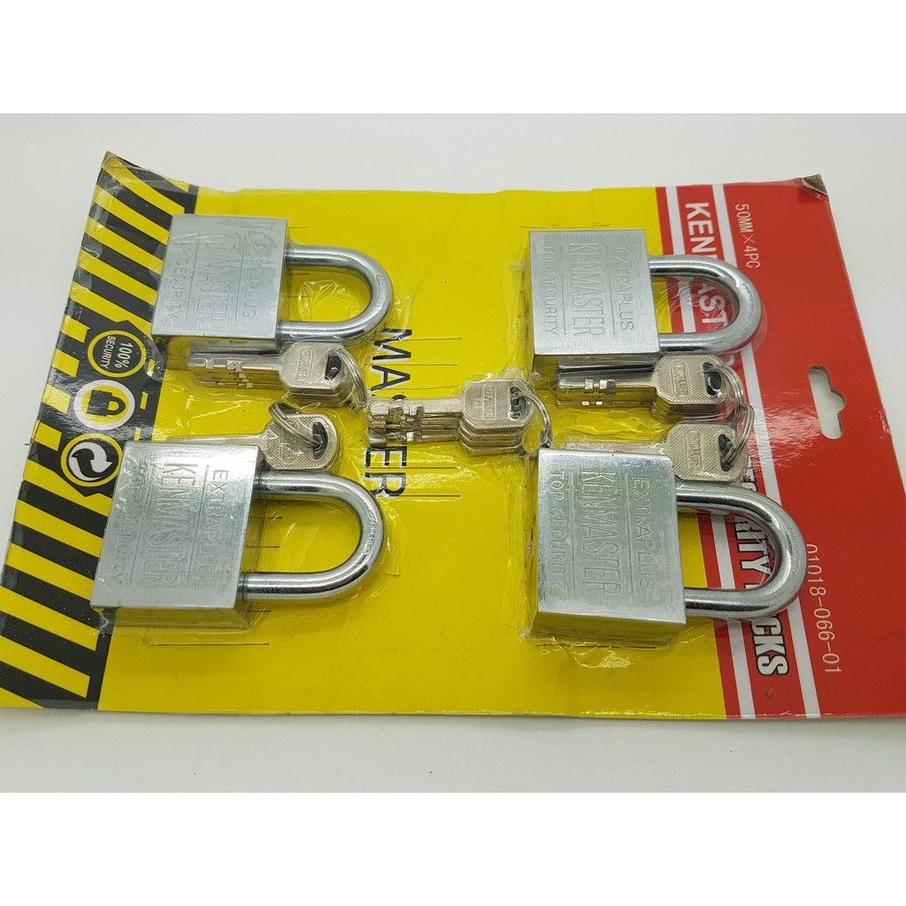 KENMASTER 4 Buah Gembok Master Key 50 mm