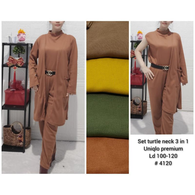 SET 3IN1 TURTLENECK AQUILA - SETCEL AQUILA / SET KNIT / ONESET VIRAL / SET VIRAL/ RAJUT