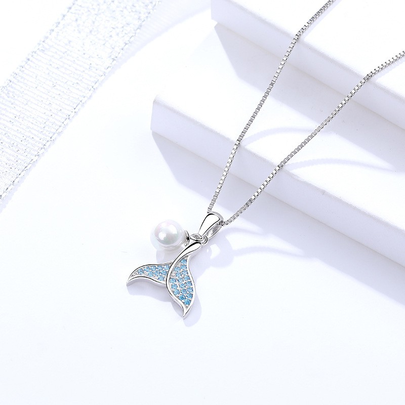 Kalung Perak / Necklace 925 Sterling Silver Wanita Dolphin Lucu Cocok Hadiah KS036