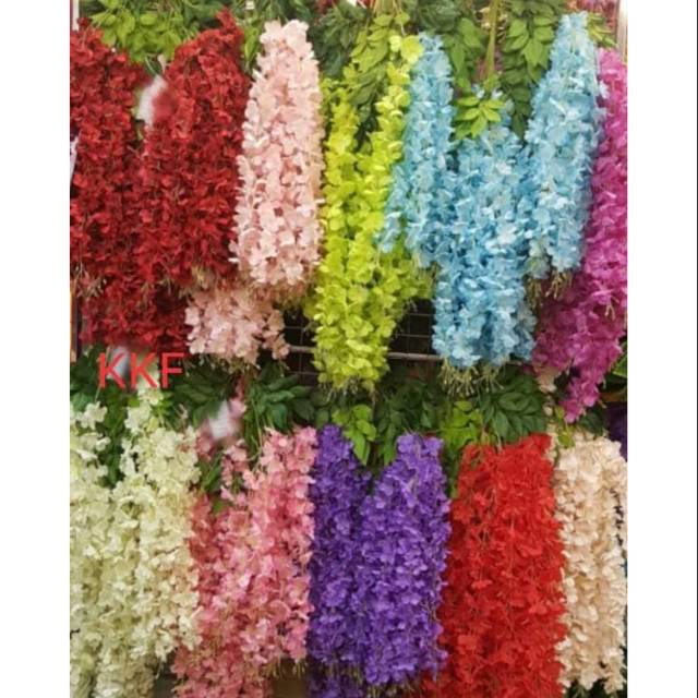  BUNGA  HIAS WISTERIA  BUNGA  GANTUNG DEKORASI  HIASAN 