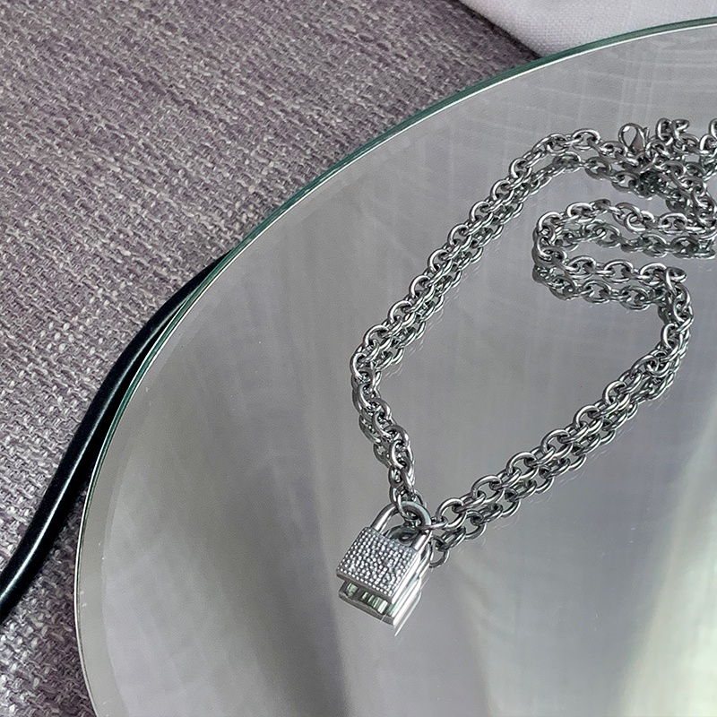 Lock Necklace Accessories Clavicle Chain Hip Hop Trend
