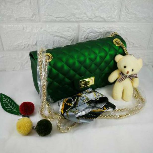 HEMAT Pengiriman Cepat JM9998V Tas  Jelly  Matte  Chevron 