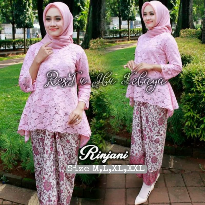 SET KEBAYA RINJANI KEBAYA BRUKAT MODERN  KEBAYA WISUDA KEBAYA PESTA KEBAYA WAKA WAKA