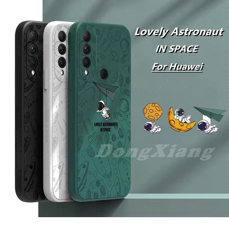 Casing Silikon Huawei Y6P Y7A Y6 Pro 2019 Y9S Nova 7i 5T 3i P30 Lite Motif Astronot DGX