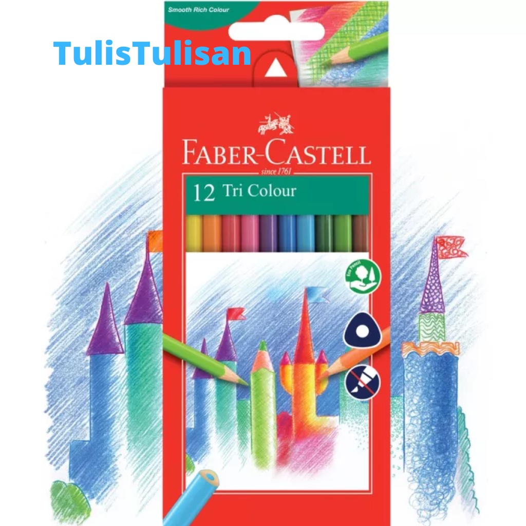 

Pensil Warna Faber Castell 12 Warna Tri Color