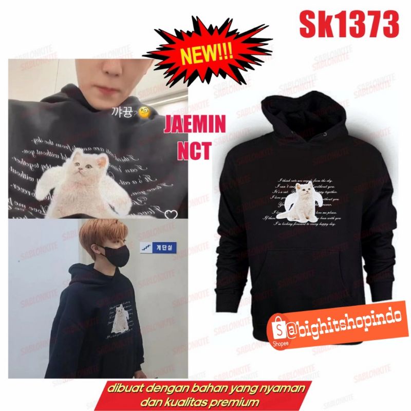 [READY] NCT JAEMIN HOODIE SWEATER KUCING ANGEL // SWEATER NCT JAEMIN // HOODIE NCT JAEMIN // BAJU NC