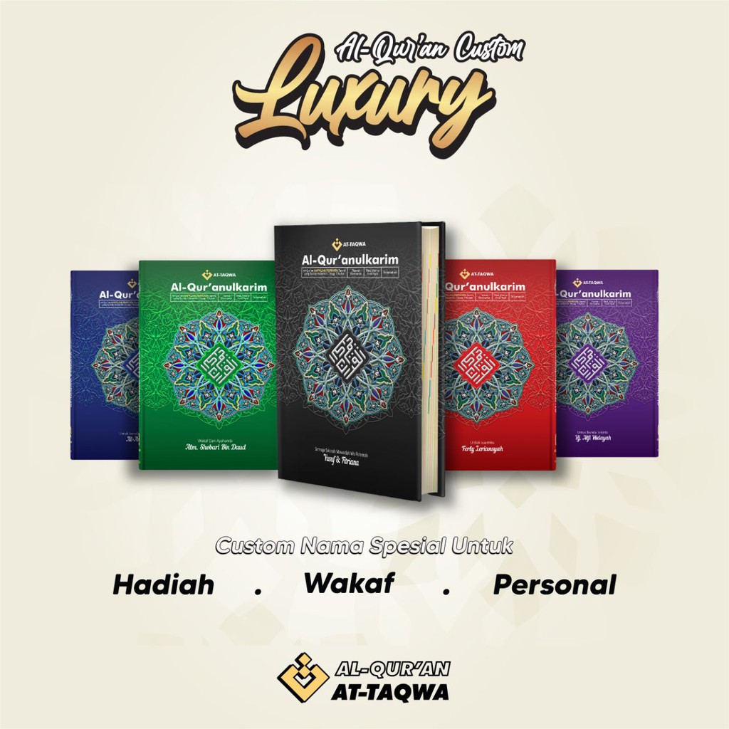 AlQuran Attaqwa personal Custom Nama A4 + Bonus
