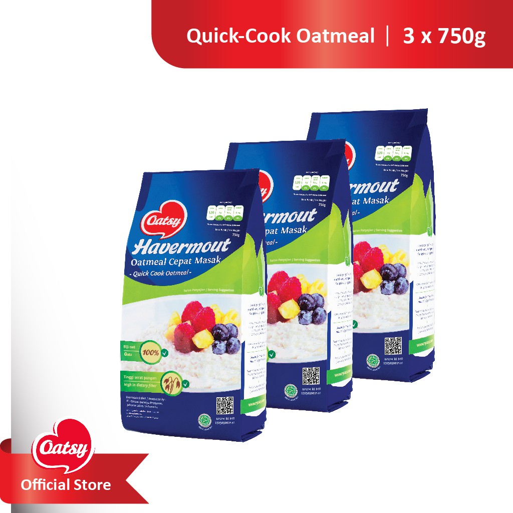 

OATSY Quick Cook Oatmeal 750g (Triple Pack)