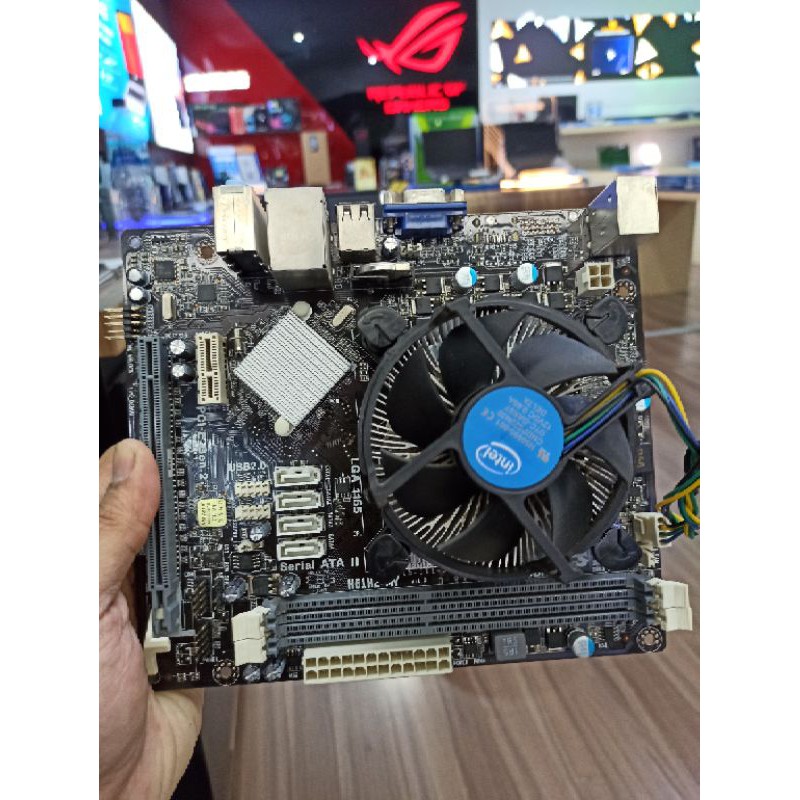 Paketan murah motherboard ECS h61 proce Intel Pentium G2020-G2030 soket 1155 gen 3 plus fan ori