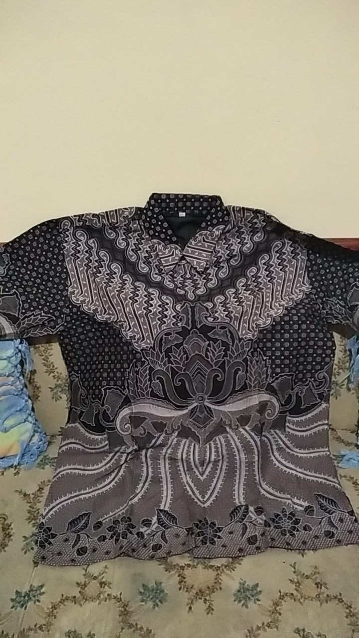 Batik Ksatria Abu Lapis Furing Katun Halus Sragenan High Quality Size M-xxl Asli Solo