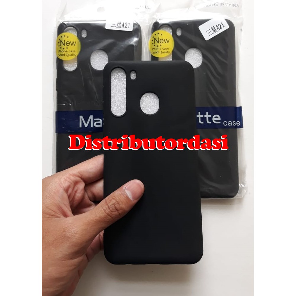 SOFTCASE CASE TPU SILIKON CASING KONDOM blackmatte case Samsung A21 ready stok grosir