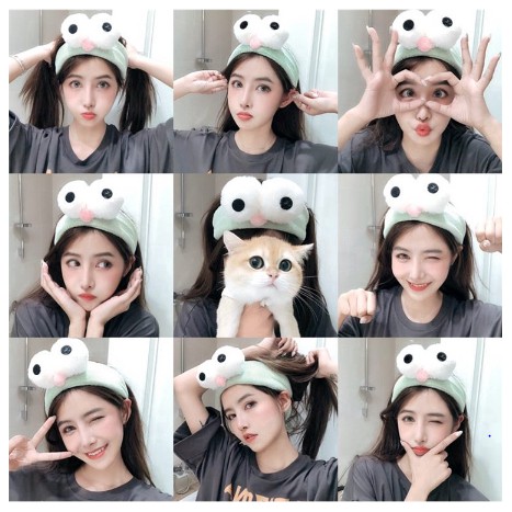 topi bandana kodok keropi korea make up bando karet rambut