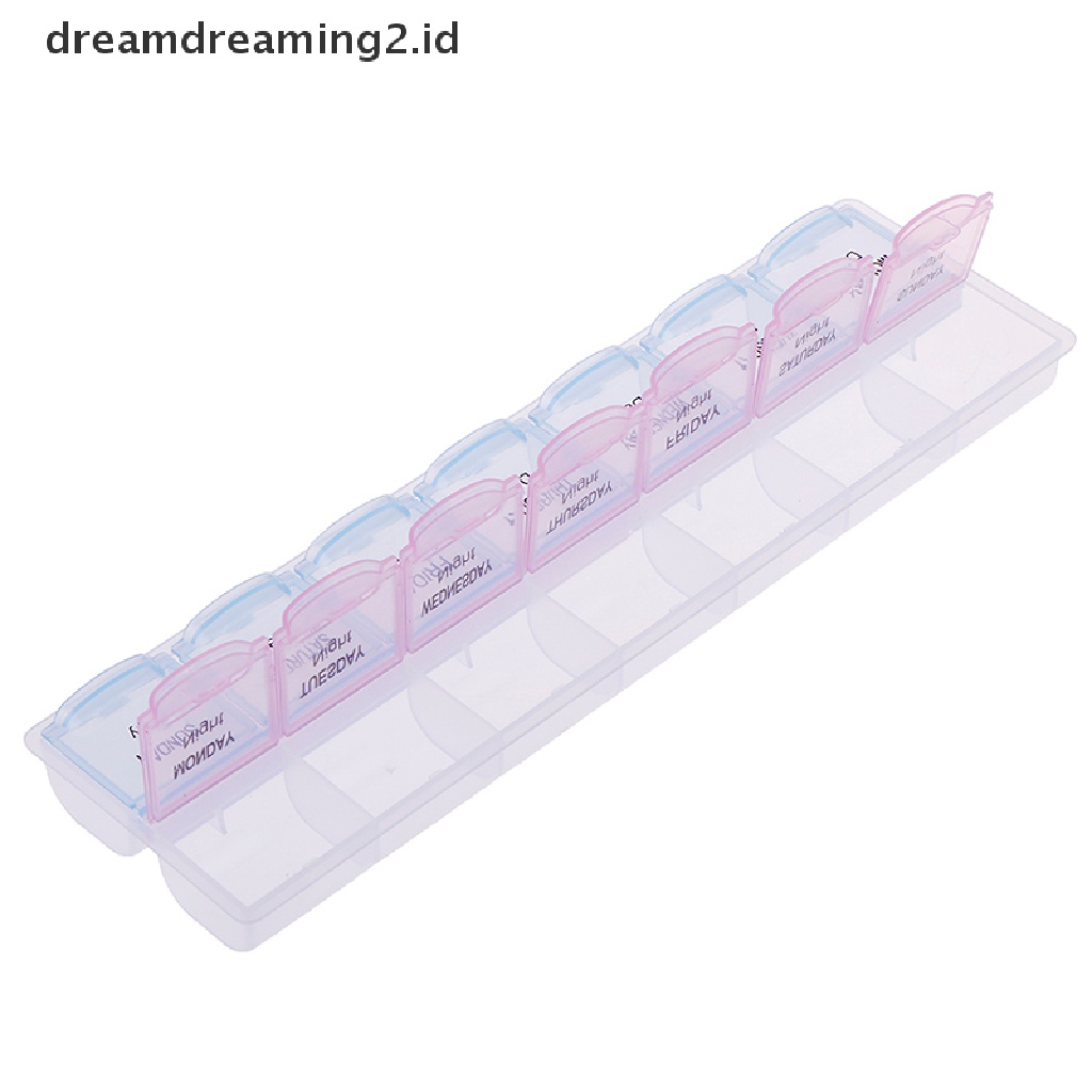 1pc Kotak Dispenser Organizer Obat Pil / Tablet 7 Hari / Mingguan