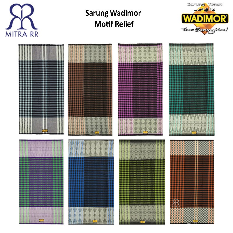 Sarung Tenun WADIMOR motif RELIEF Melayu Satuan / RELIEF Tumpal Satuan / Grosir Sarung Dewasa